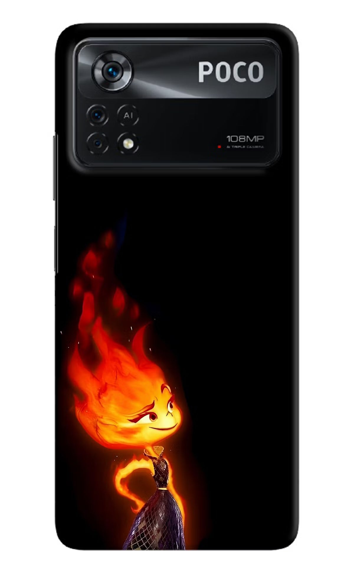 Ember Flame Poco X4 Pro Hard Case Back Cover by Casekaro