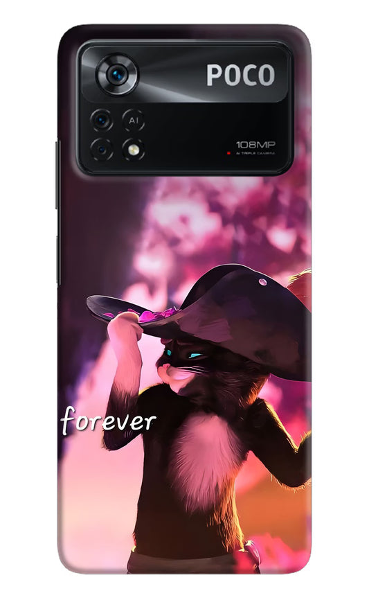 Forever Cat Poco X4 Pro Hard Case Back Cover by Casekaro
