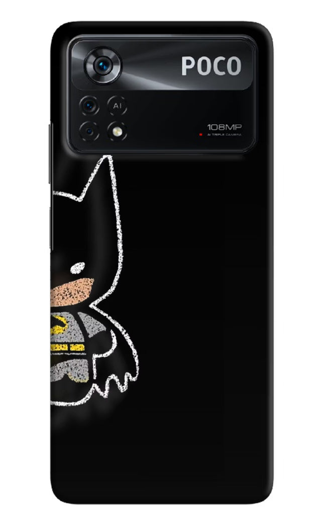Bat Kitty Poco X4 Pro Hard Case Back Cover by Casekaro
