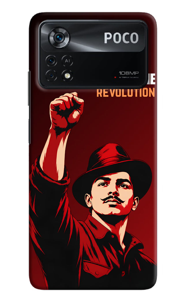 Bhagat Singh Revolution Poco X4 Pro Hard Case Back Cover by Casekaro