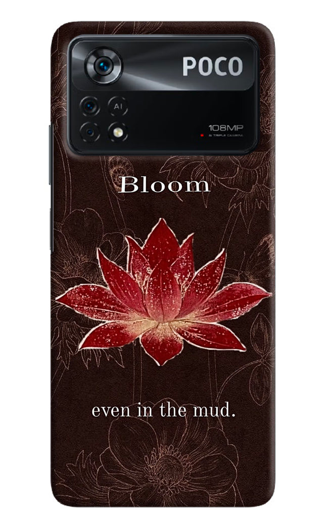 Bloom Poco X4 Pro Hard Case Back Cover by Casekaro