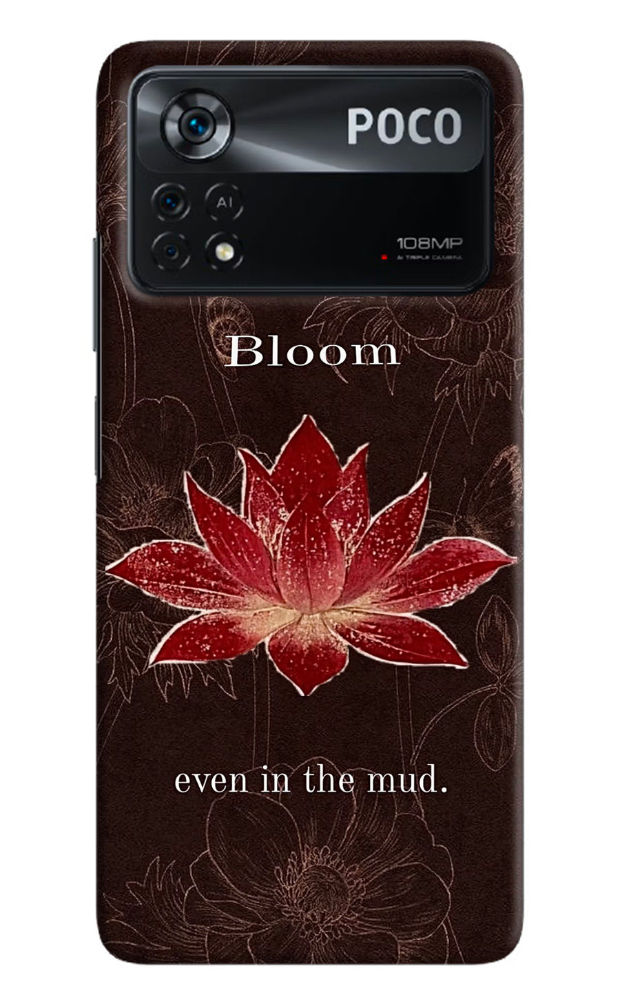 Bloom Poco X4 Pro Back Cover, Hard case