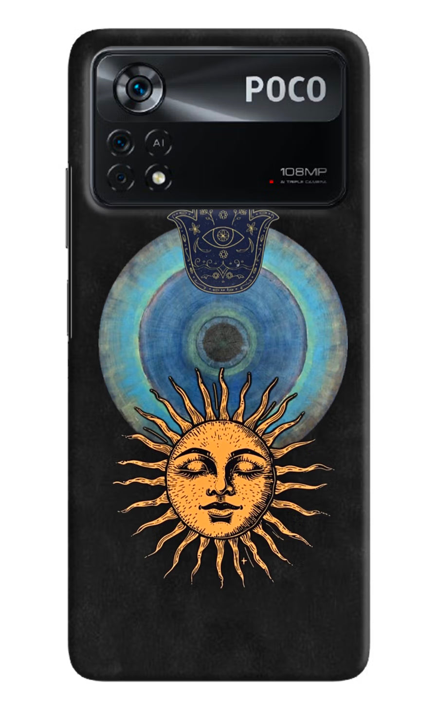 Divine Sun Poco X4 Pro Back Cover, Hard case