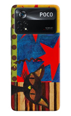 Pop Cat Poco X4 Pro Hard Case Back Cover by Casekaro