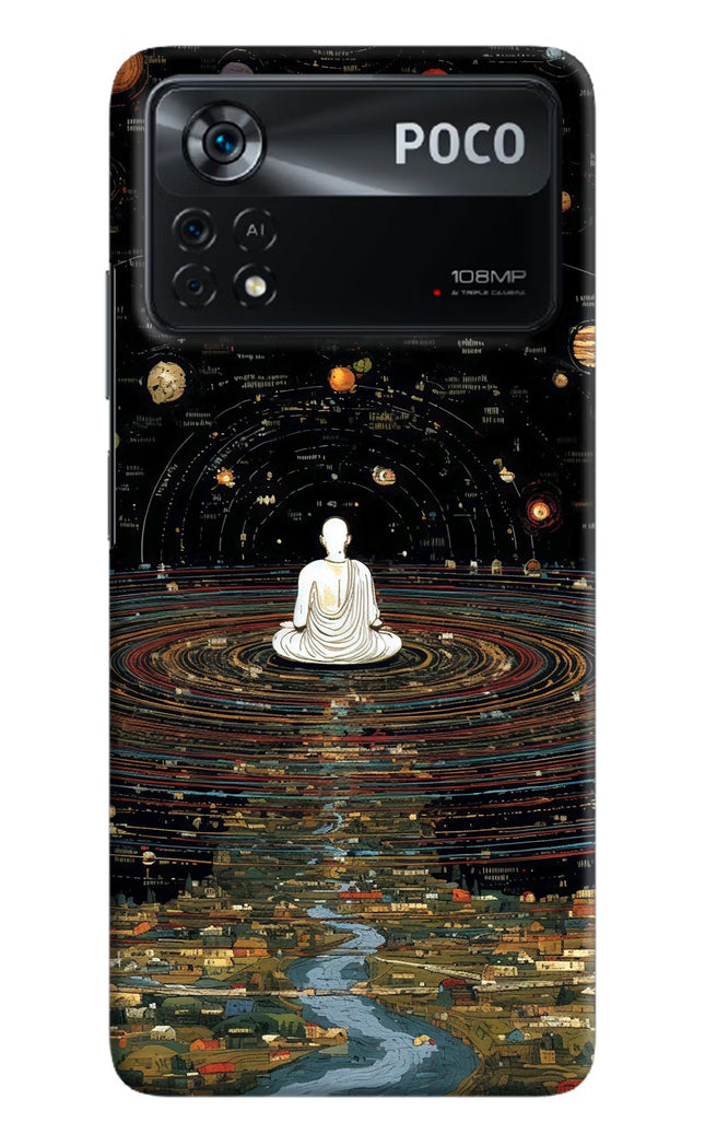 Space Monk Poco X4 Pro Hard Case Back Cover by Casekaro