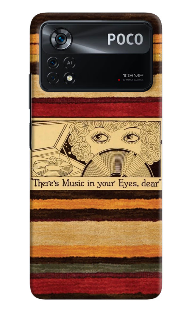 Vinyl Stripes Poco X4 Pro Hard Case Back Cover by Casekaro