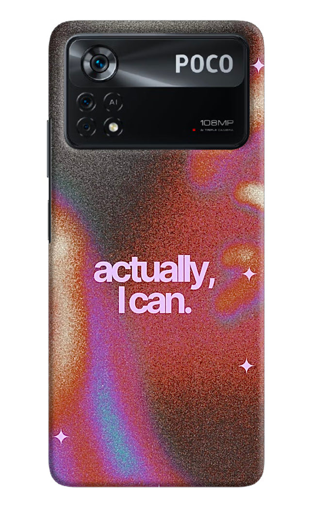 Pink Aura Poco X4 Pro Hard Case Back Cover by Casekaro