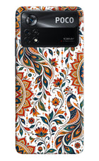 White Mayura Poco X4 Pro Hard Case Back Cover by Casekaro