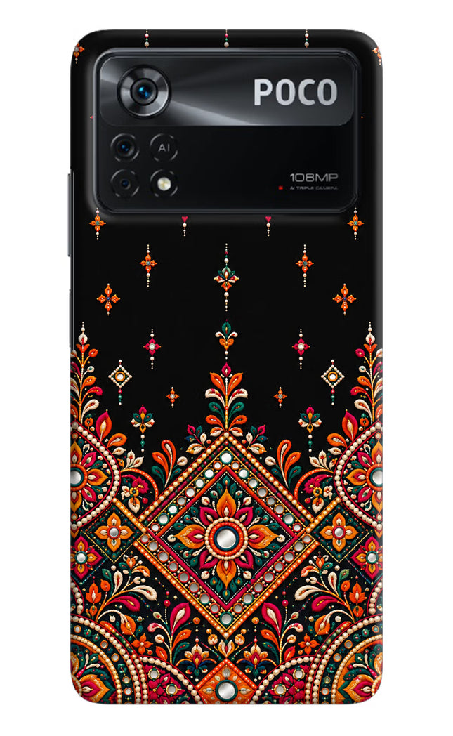 Noir Mehfil Poco X4 Pro Hard Case Back Cover by Casekaro