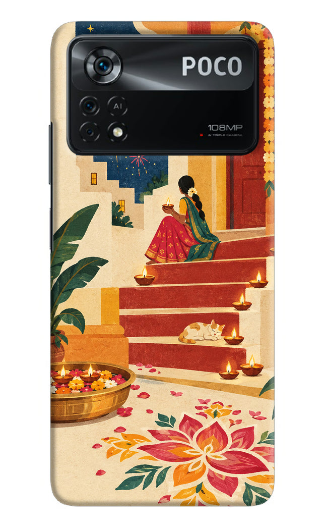 Diwali Rangoli Poco X4 Pro Back Cover