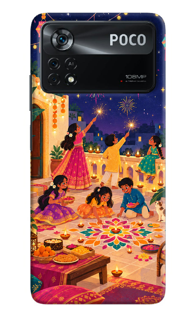 Diwali Night Poco X4 Pro Back Cover