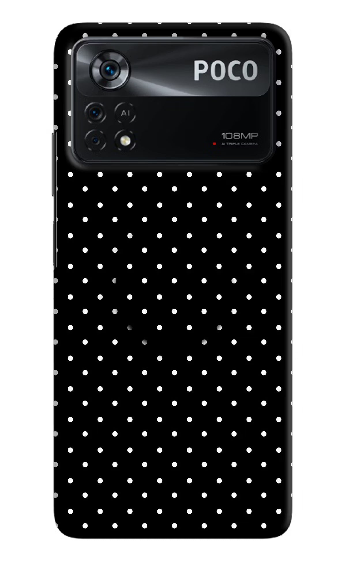 White Dots Poco X4 Pro Pop Case by Casekaro