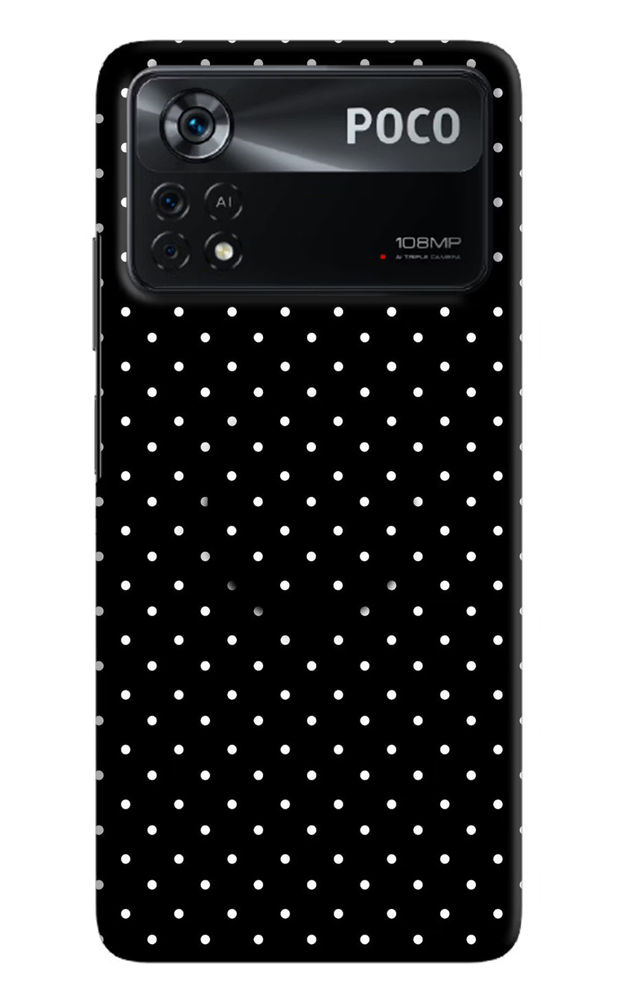 White Dots Poco X4 Pro Pop Case, Hard case