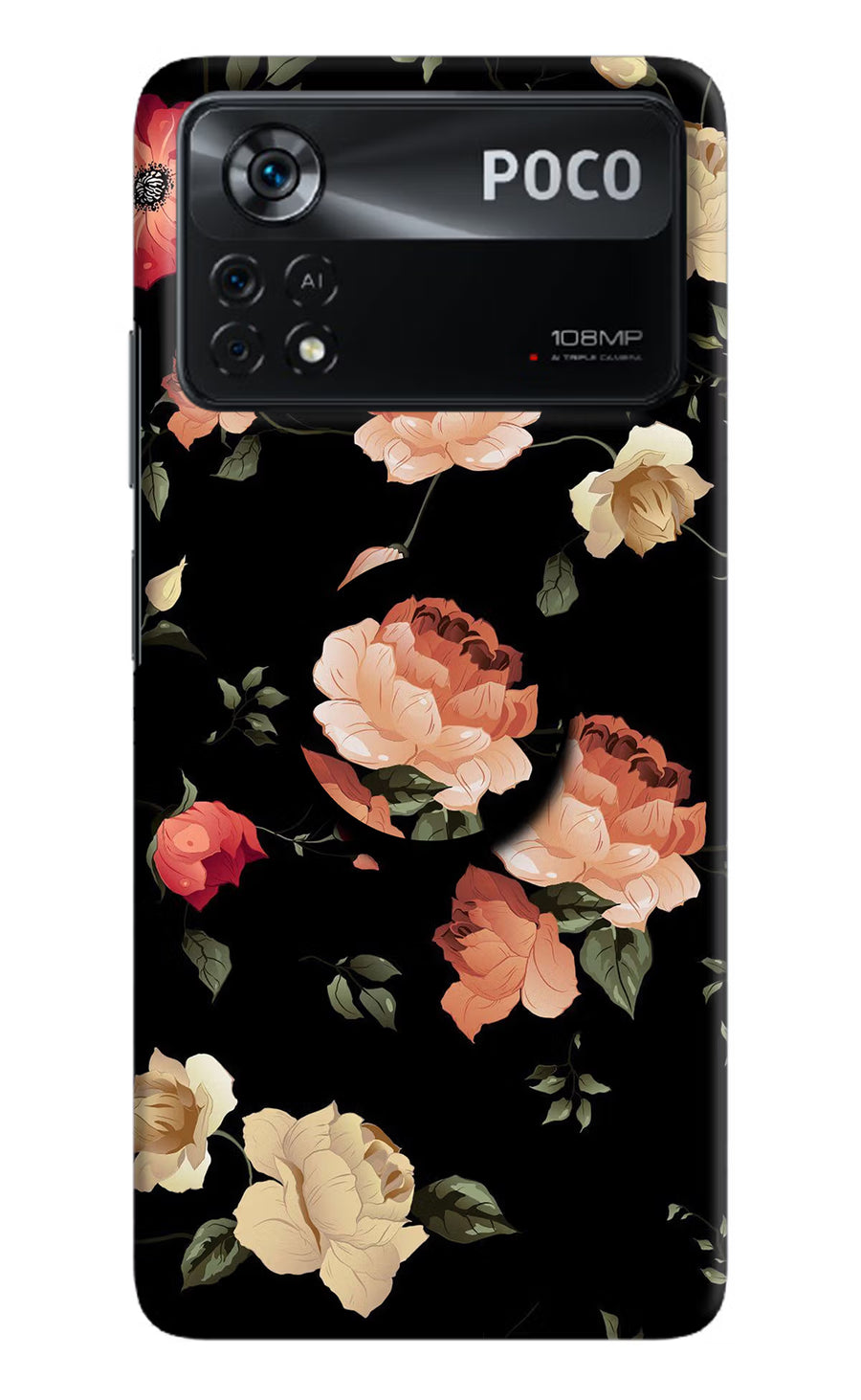 Flowers Poco X4 Pro Pop Case, Hard case