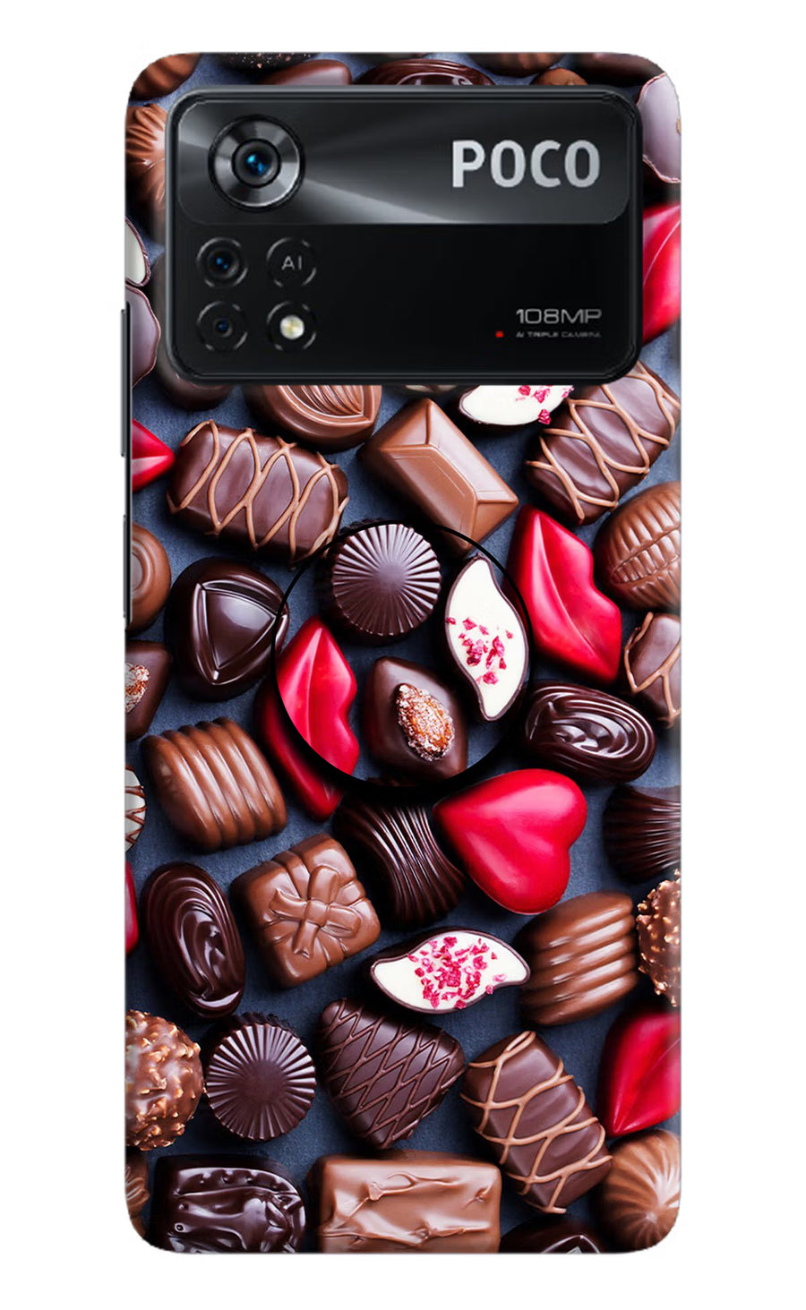 Chocolates Poco X4 Pro Pop Case, Hard case