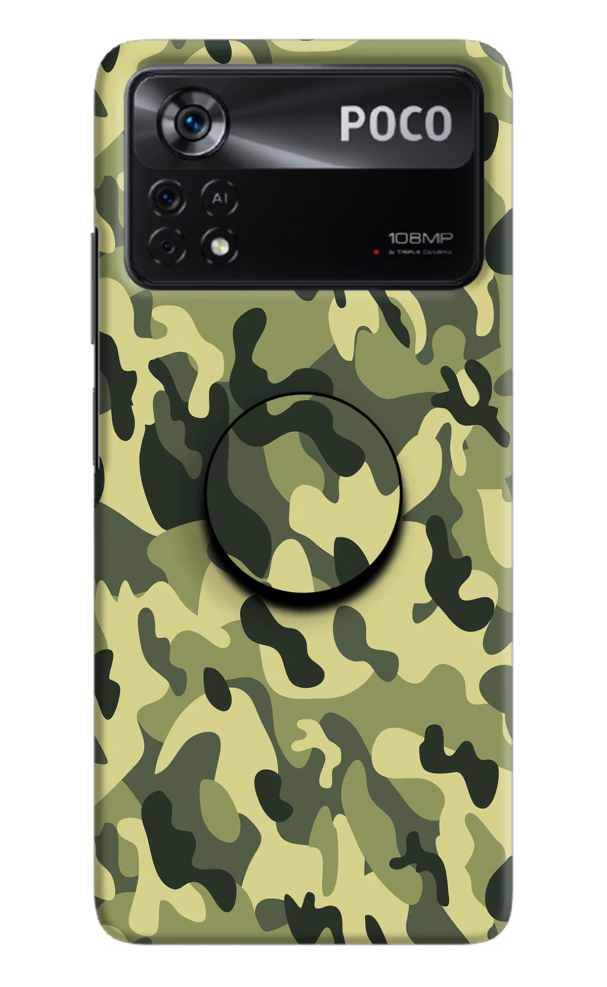 Camouflage Poco X4 Pro Pop Case by Casekaro