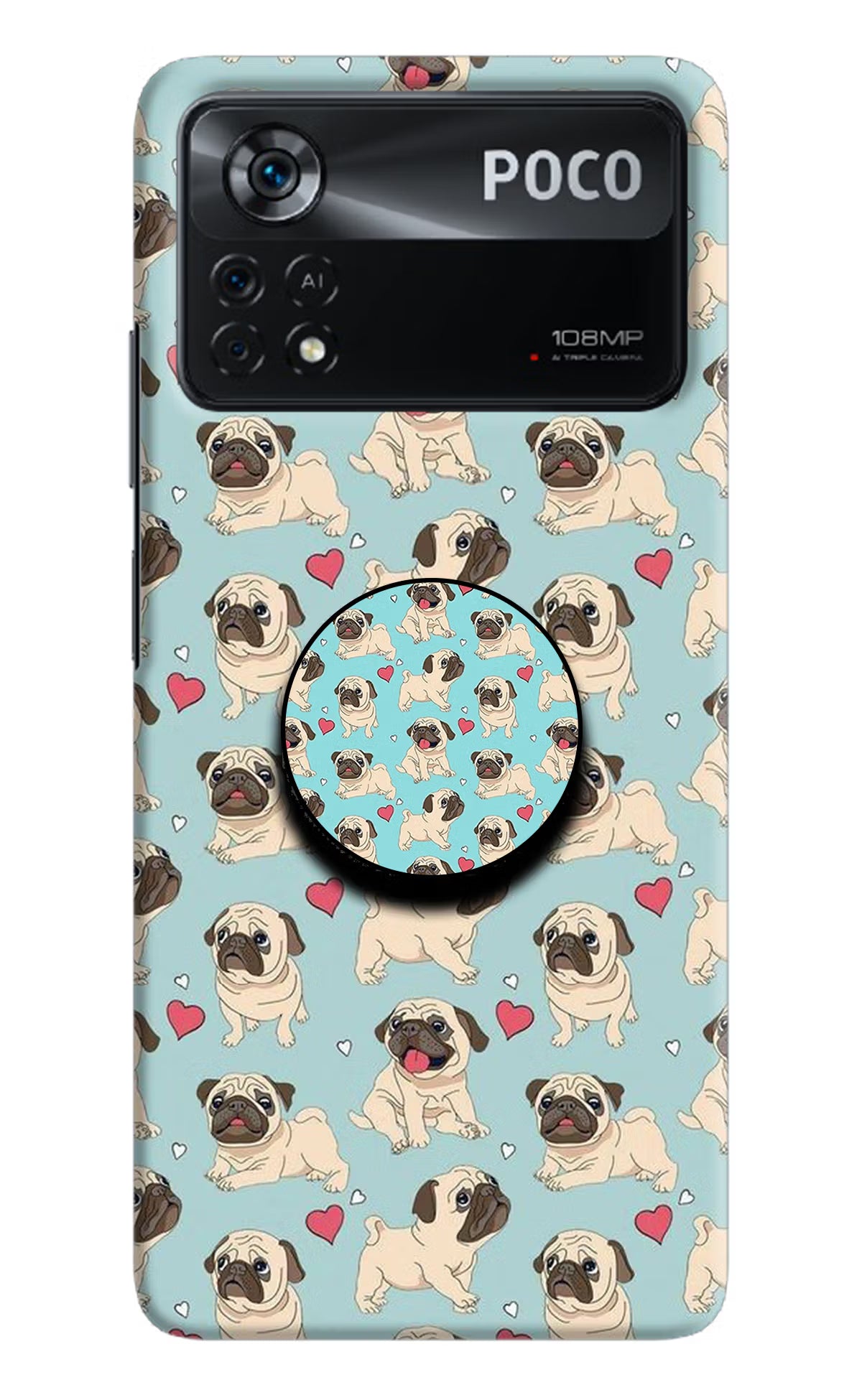 Pug Dog Poco X4 Pro Pop Case by Casekaro