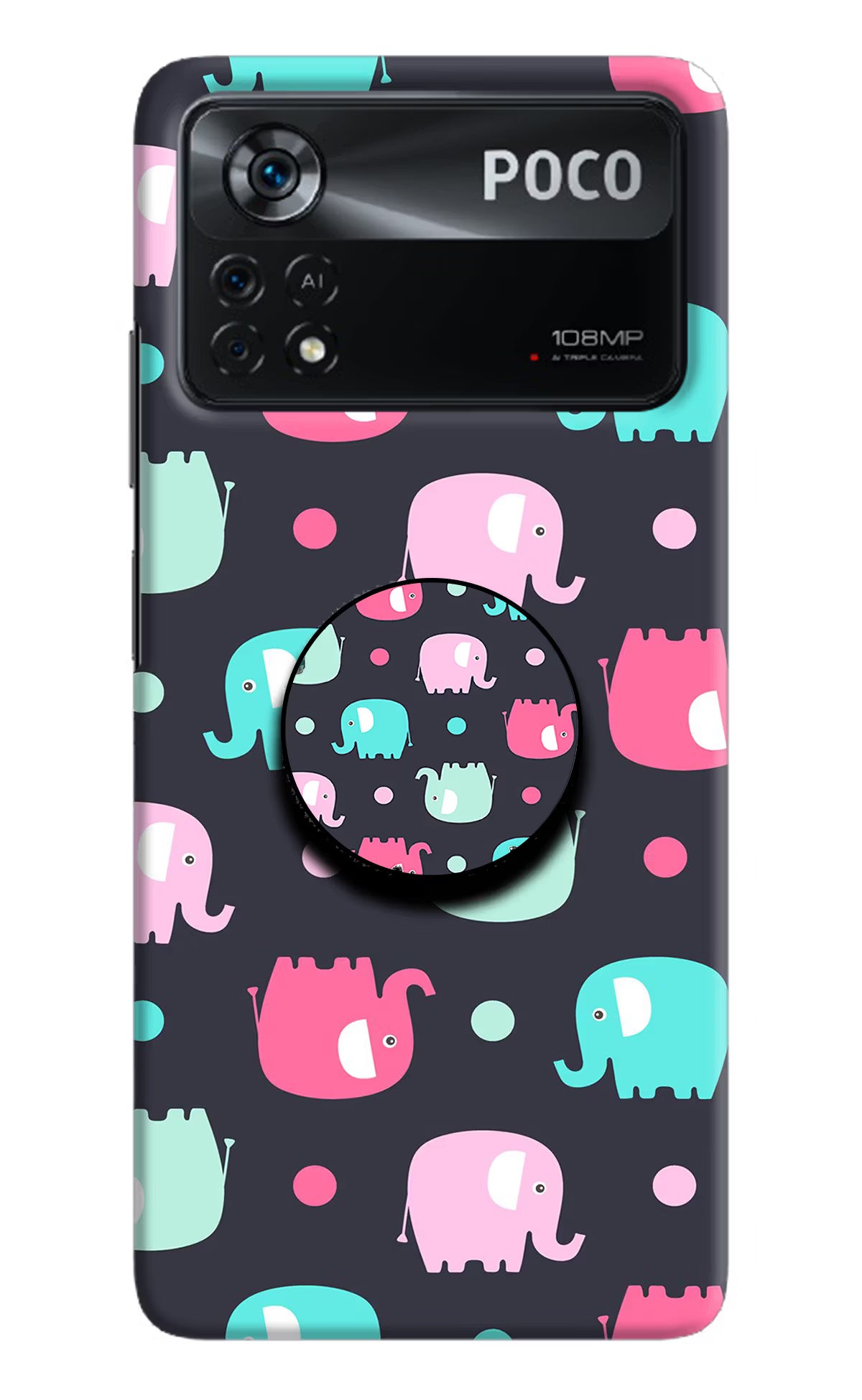 Baby Elephants Poco X4 Pro Pop Case by Casekaro