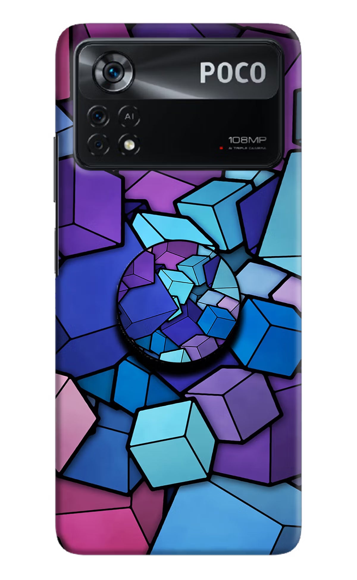 Cubic Abstract Poco X4 Pro Pop Case by Casekaro