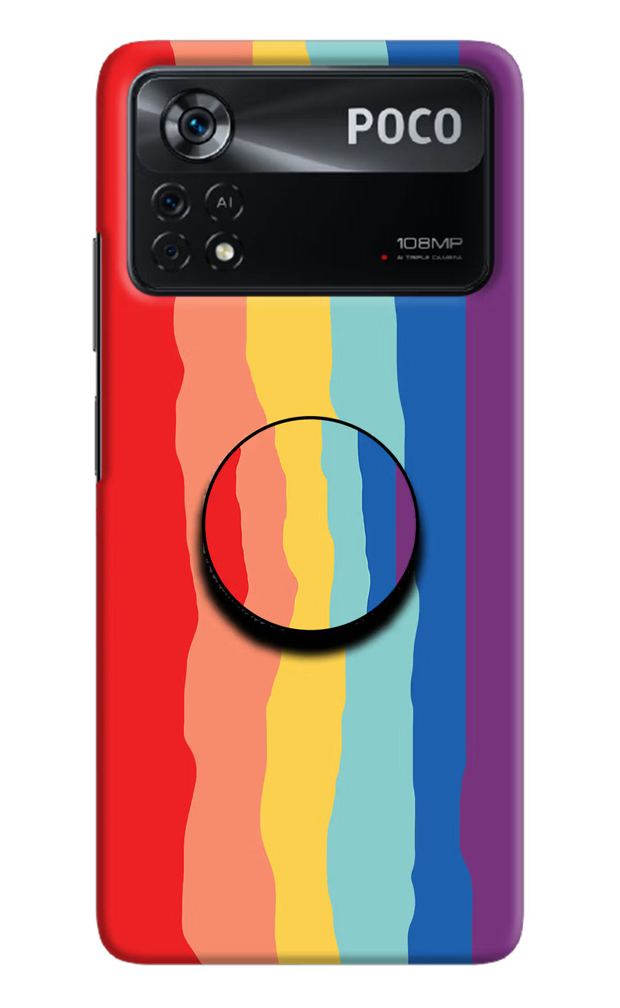 Rainbow Poco X4 Pro Pop Case, Hard case