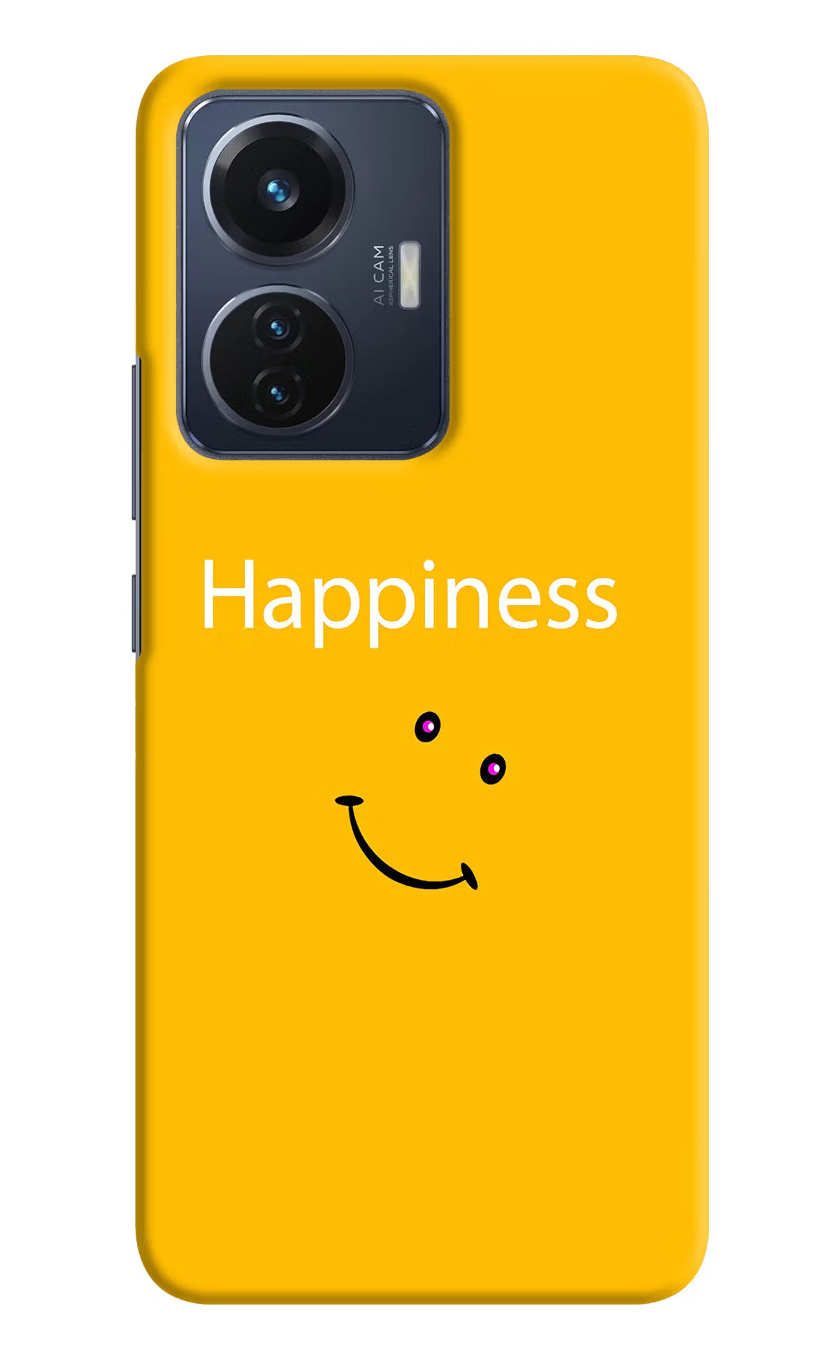 Happiness With Smiley Vivo T1 44W Hard Case Back Cover by Casekaro