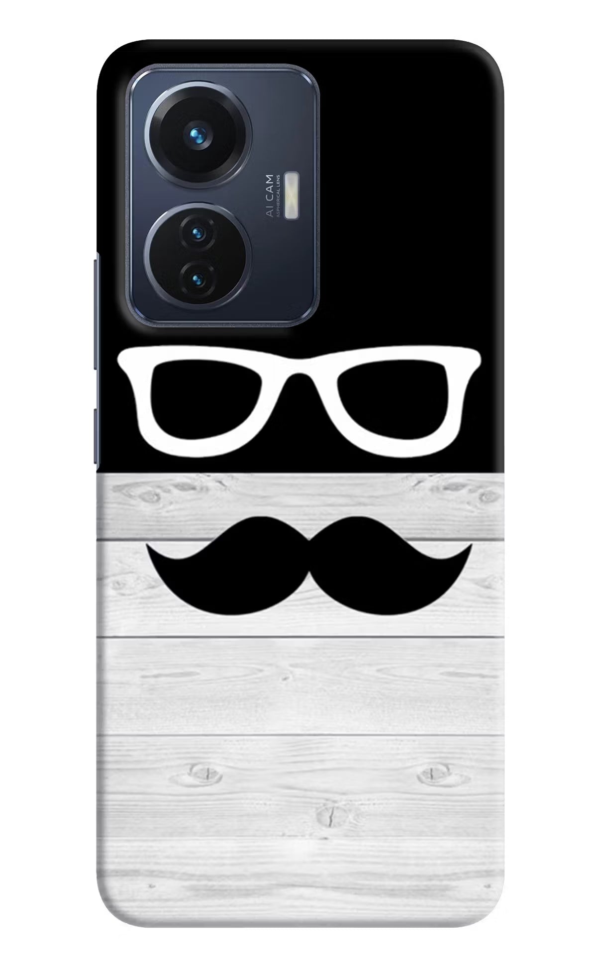 Mustache Vivo T1 44W Hard Case Back Cover by Casekaro