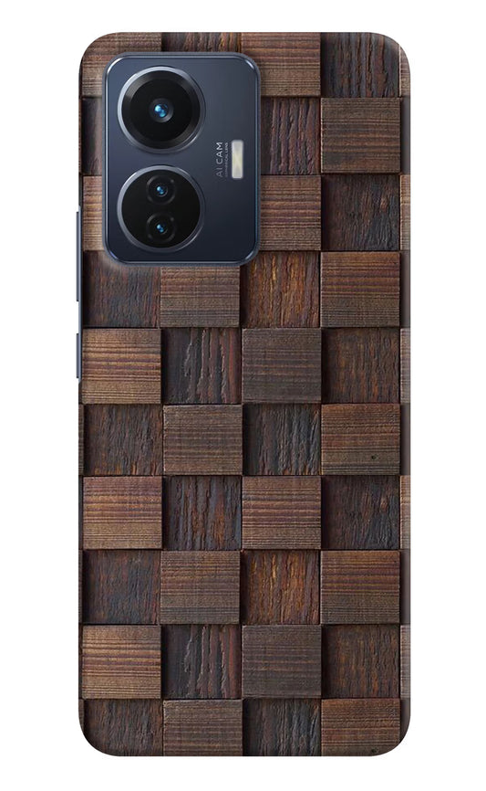 Wooden Cube Design Vivo T1 44W Hard Case Back Cover by Casekaro