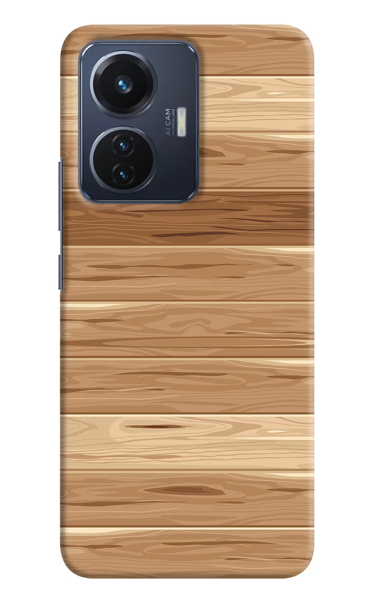 Wooden Vector Vivo T1 44W Hard Case Back Cover by Casekaro