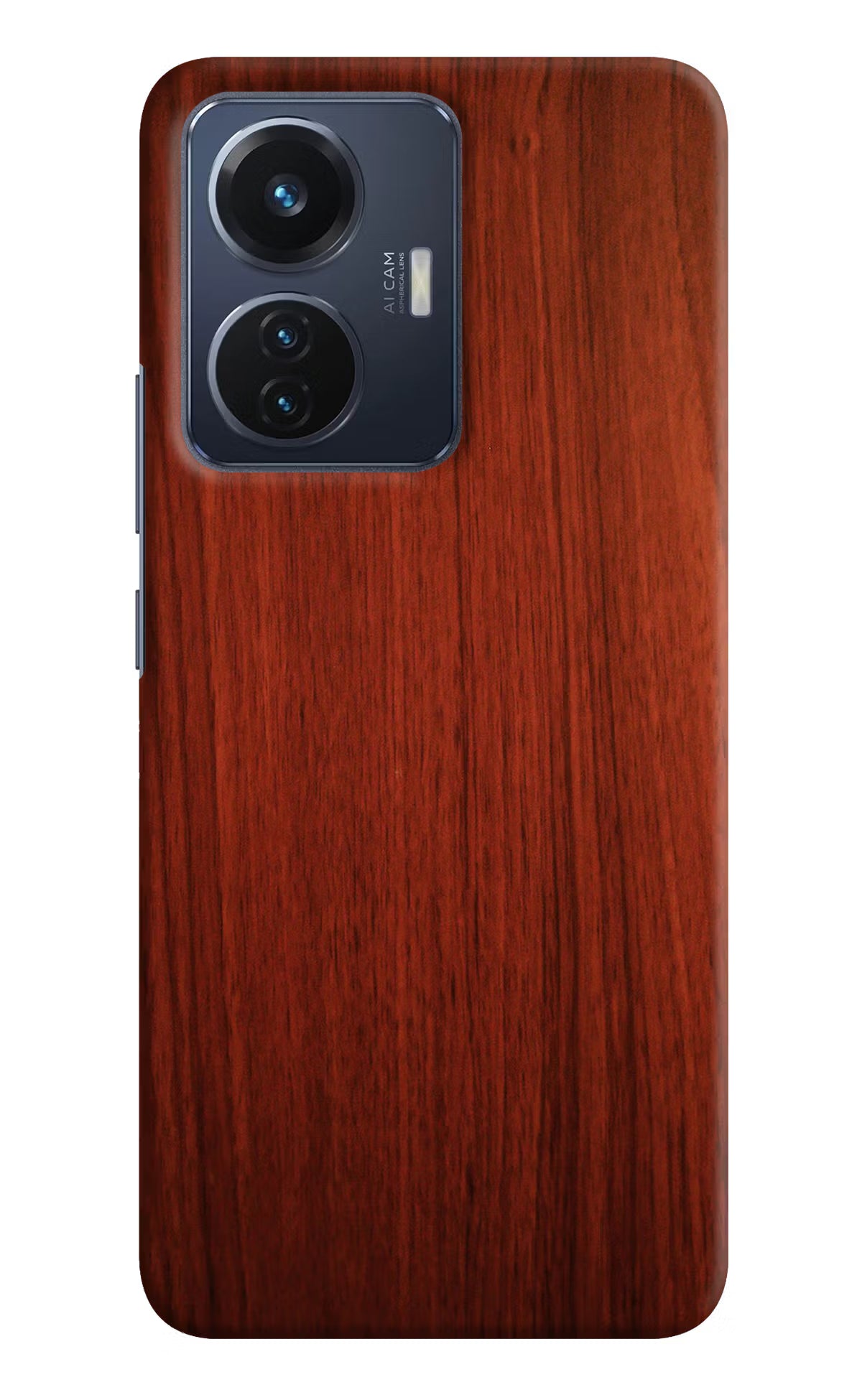 Wooden Plain Pattern Vivo T1 44W Hard Case Back Cover by Casekaro