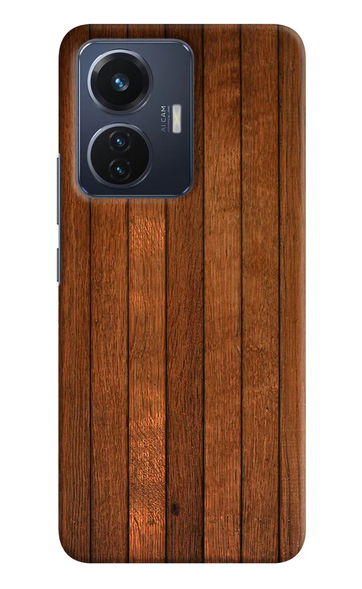 Wooden Artwork Bands Vivo T1 44W Hard Case Back Cover by Casekaro