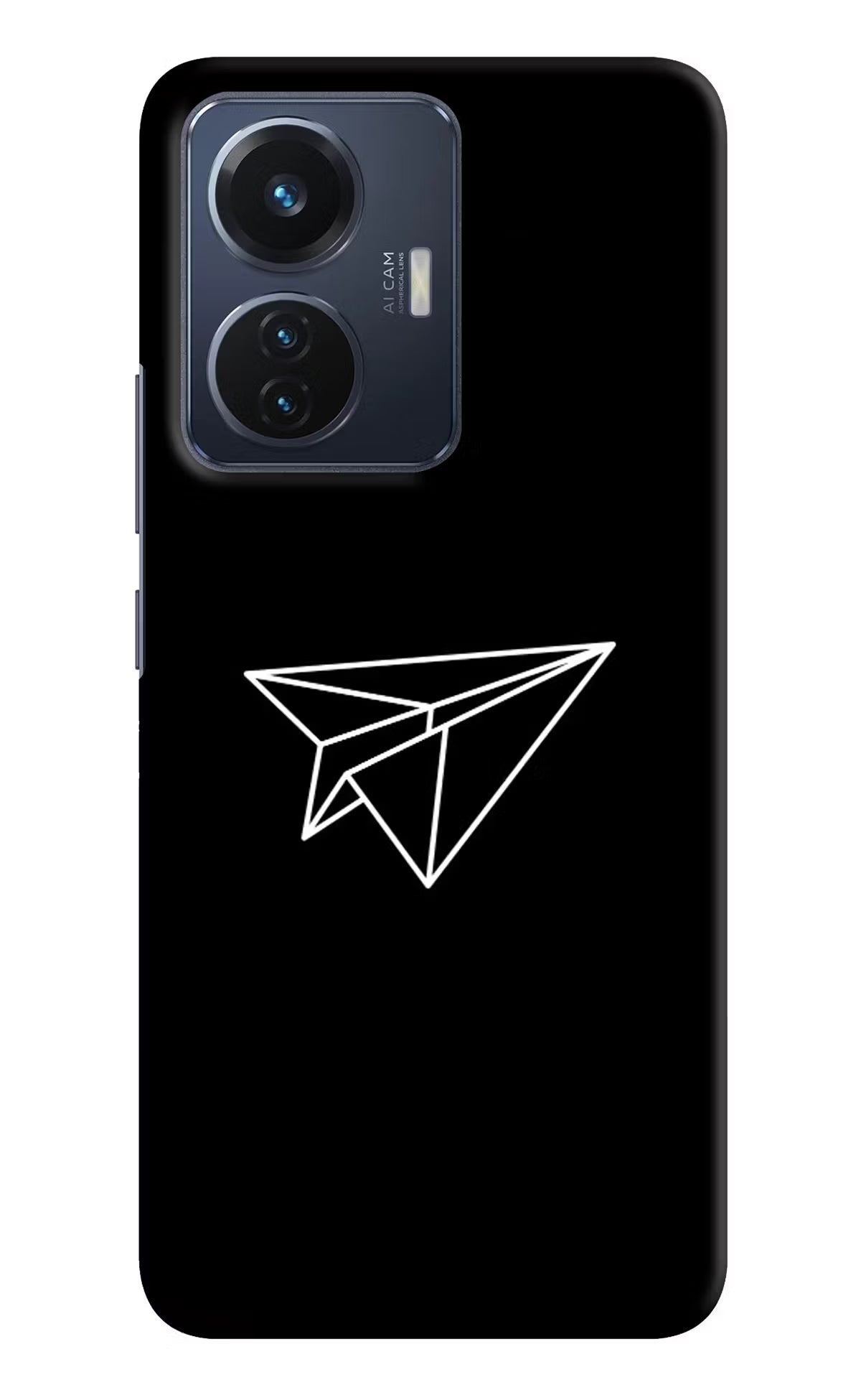 Paper Plane White Vivo T1 44W Hard Case Back Cover by Casekaro