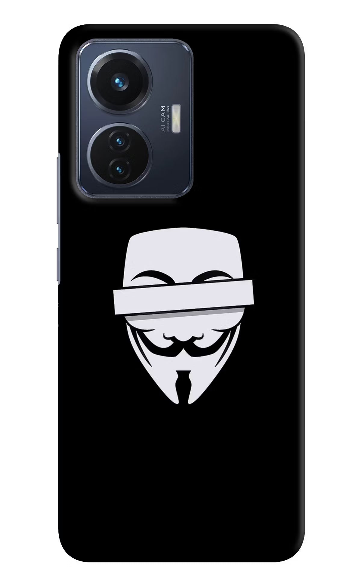 Anonymous Face Vivo T1 44W Hard Case Back Cover by Casekaro