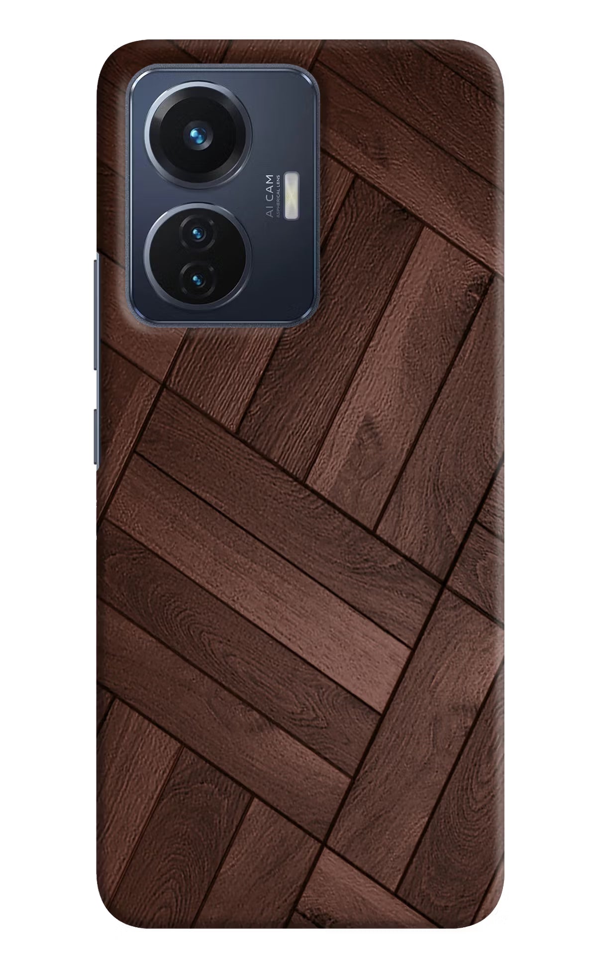 Wooden Texture Design Vivo T1 44W Hard Case Back Cover by Casekaro