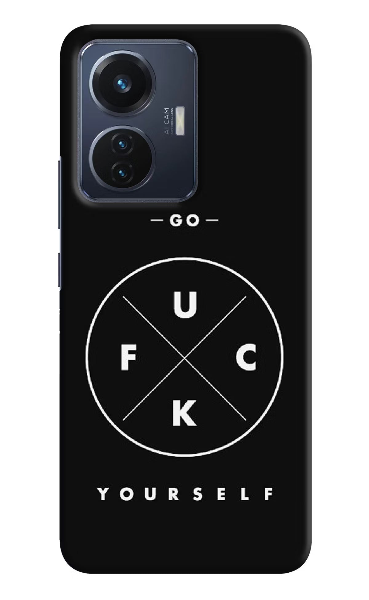 Go Fuck Yourself Vivo T1 44W Hard Case Back Cover by Casekaro