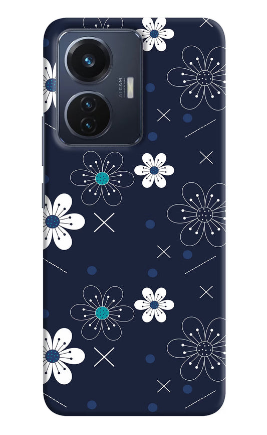 Flowers Vivo T1 44W Hard Case Back Cover by Casekaro