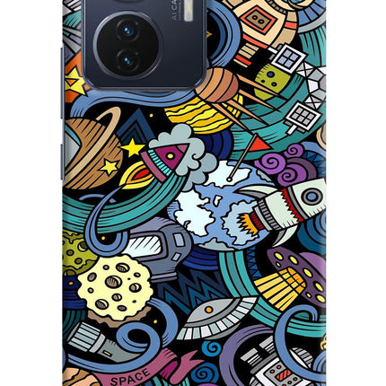 Space Abstract Vivo T1 44W Hard Case Back Cover by Casekaro
