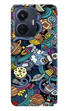 Space Abstract Vivo T1 44W Hard Case Back Cover by Casekaro