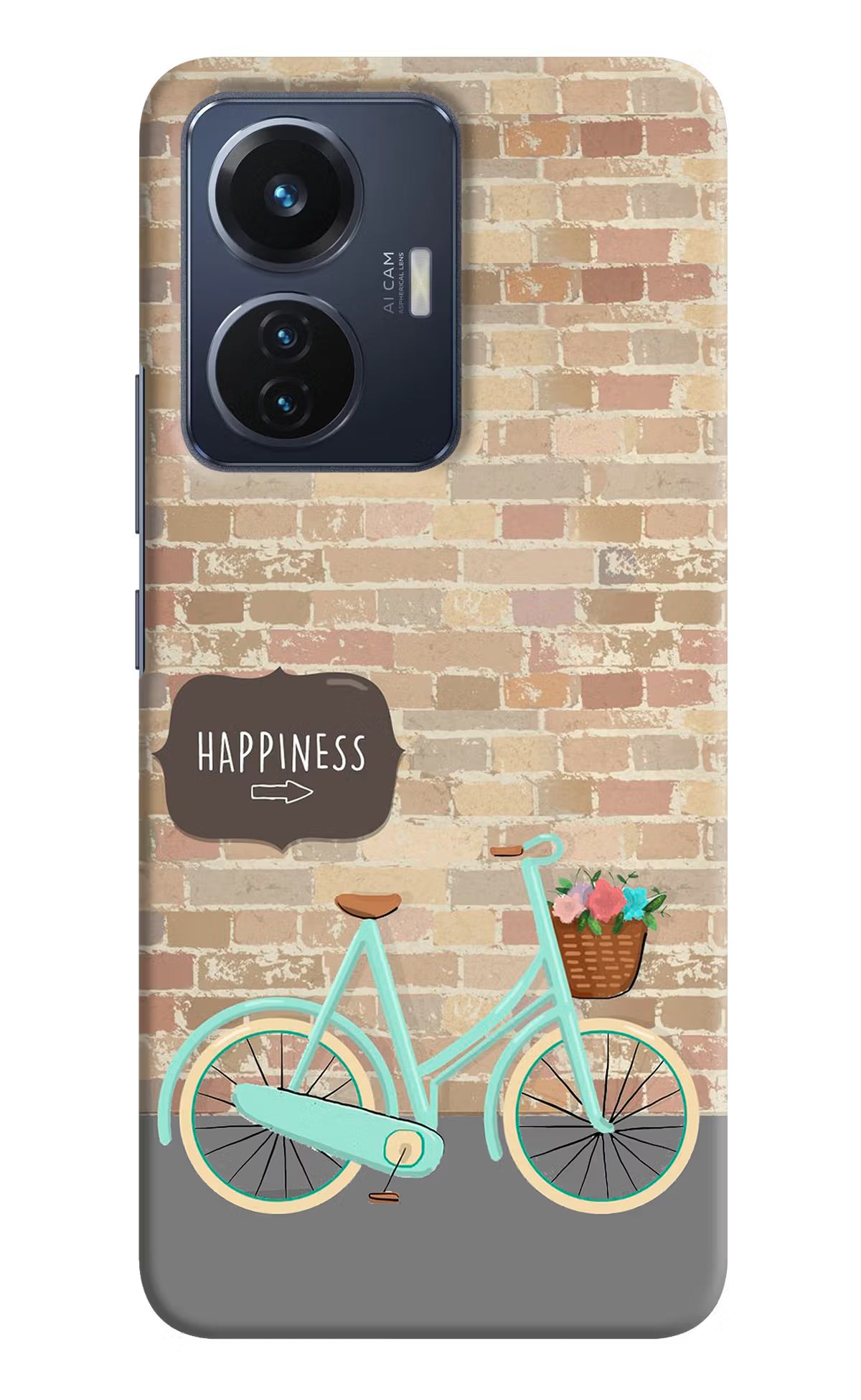 Happiness Artwork Vivo T1 44W Hard Case Back Cover by Casekaro