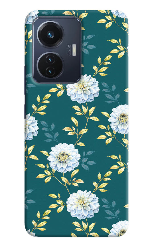 Flowers Vivo T1 44W Hard Case Back Cover by Casekaro
