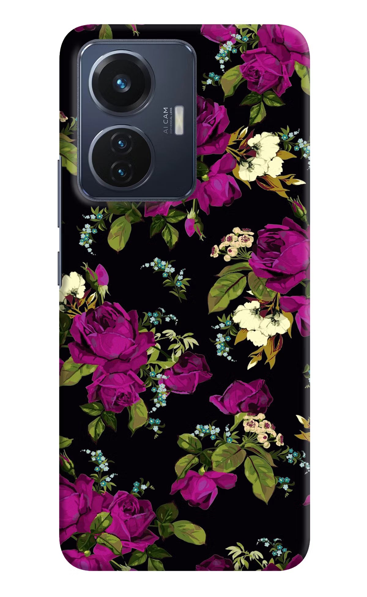 Flowers Vivo T1 44W Hard Case Back Cover by Casekaro