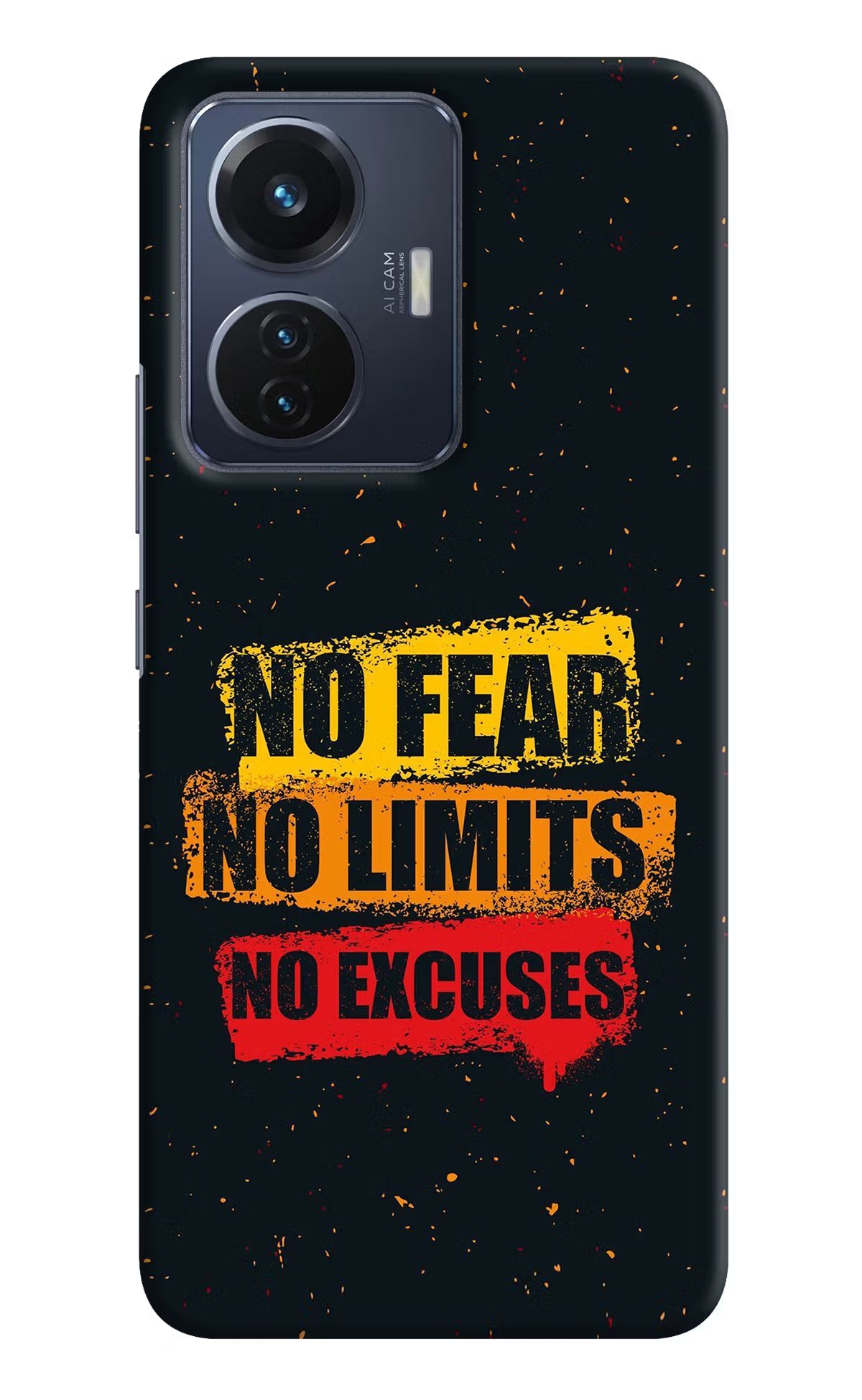 No Fear No Limits No Excuse Vivo T1 44W Hard Case Back Cover by Casekaro