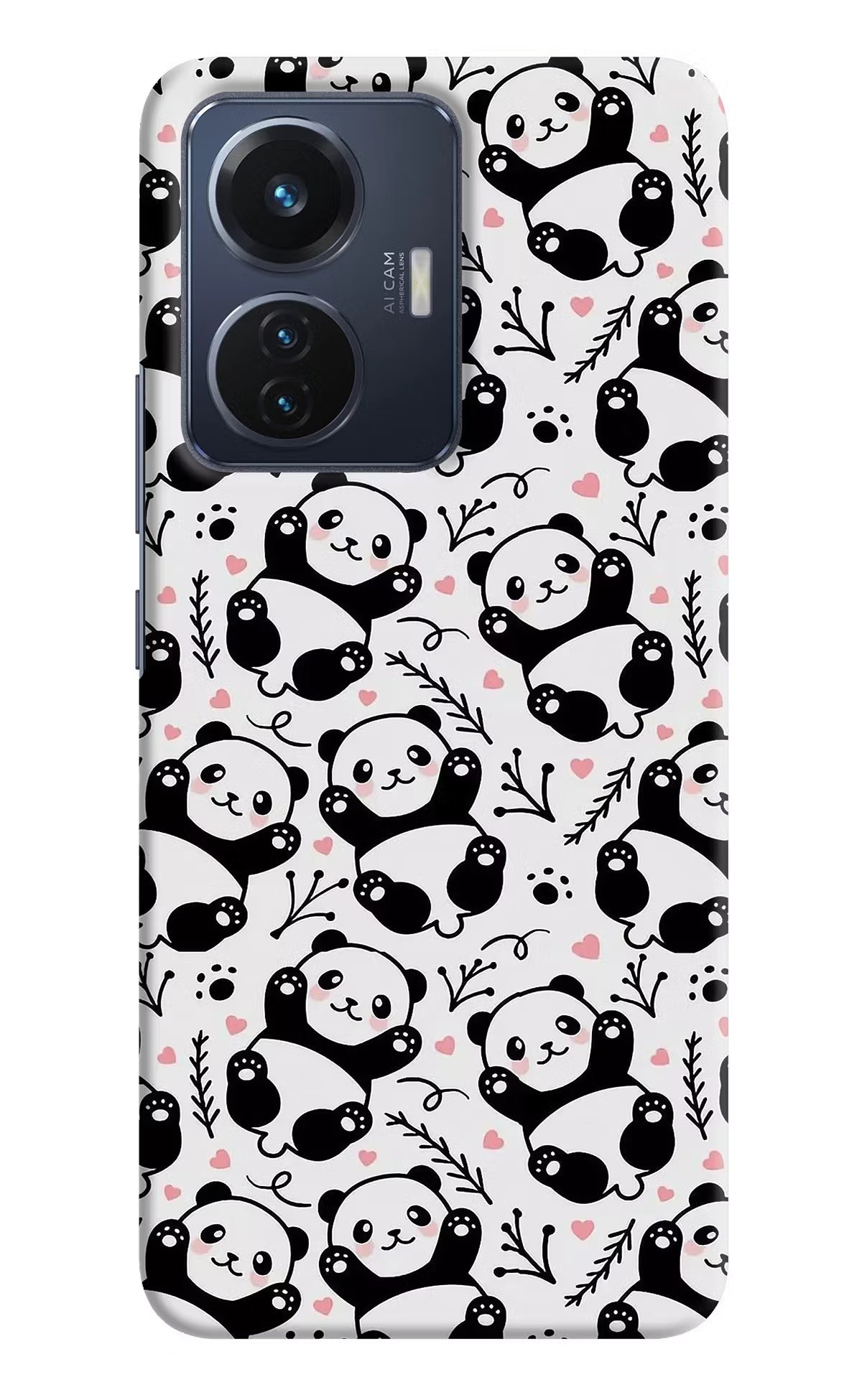 Cute Panda Vivo T1 44W Hard Case Back Cover by Casekaro