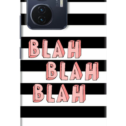 Blah Blah Blah Vivo T1 44W Hard Case Back Cover by Casekaro
