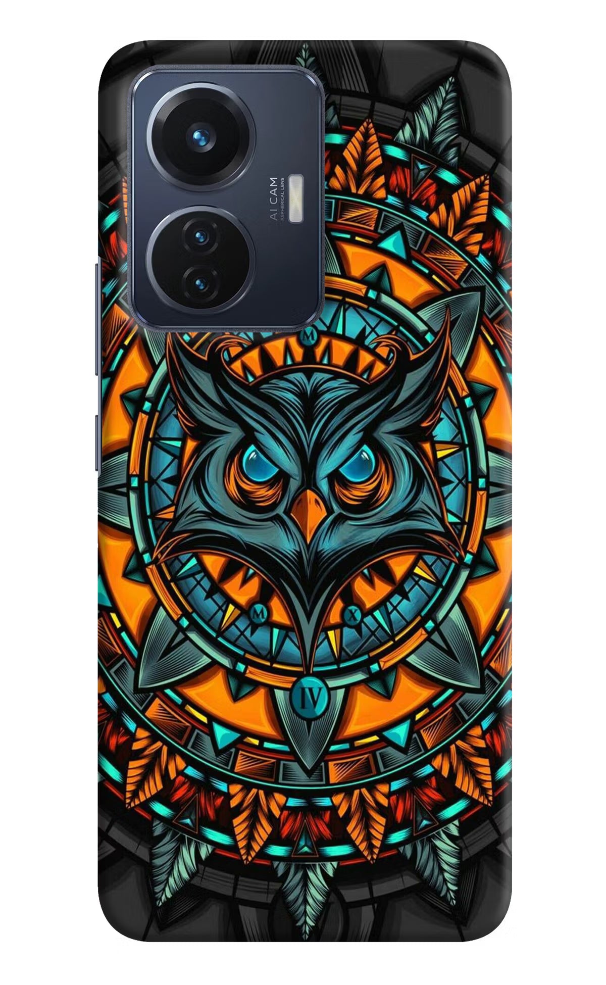 Angry Owl Art Vivo T1 44W Hard Case Back Cover by Casekaro