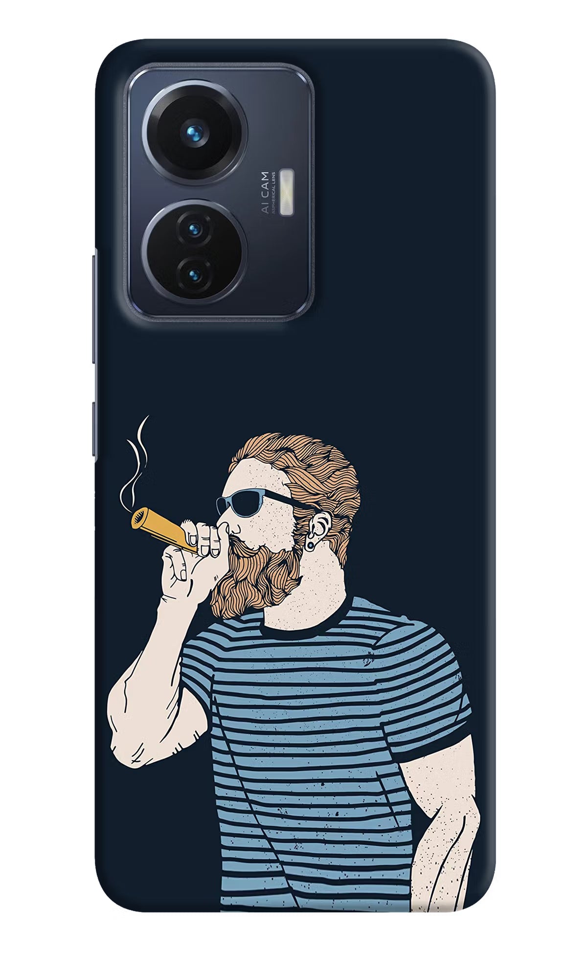 Smoking Vivo T1 44W Hard Case Back Cover by Casekaro