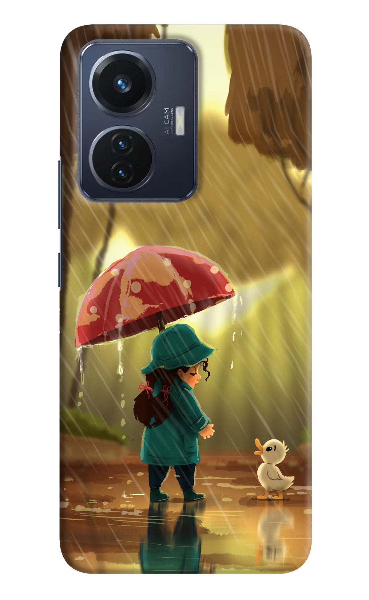 Rainy Day Vivo T1 44W Hard Case Back Cover by Casekaro