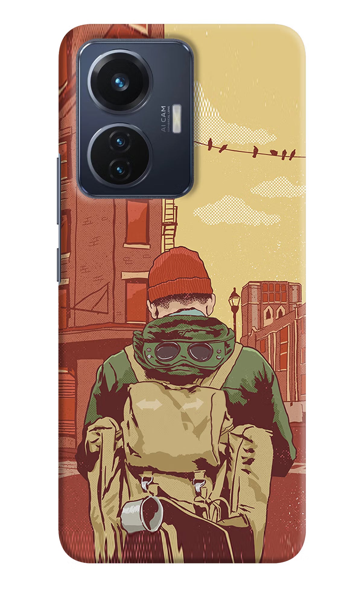 Adventurous Vivo T1 44W Hard Case Back Cover by Casekaro