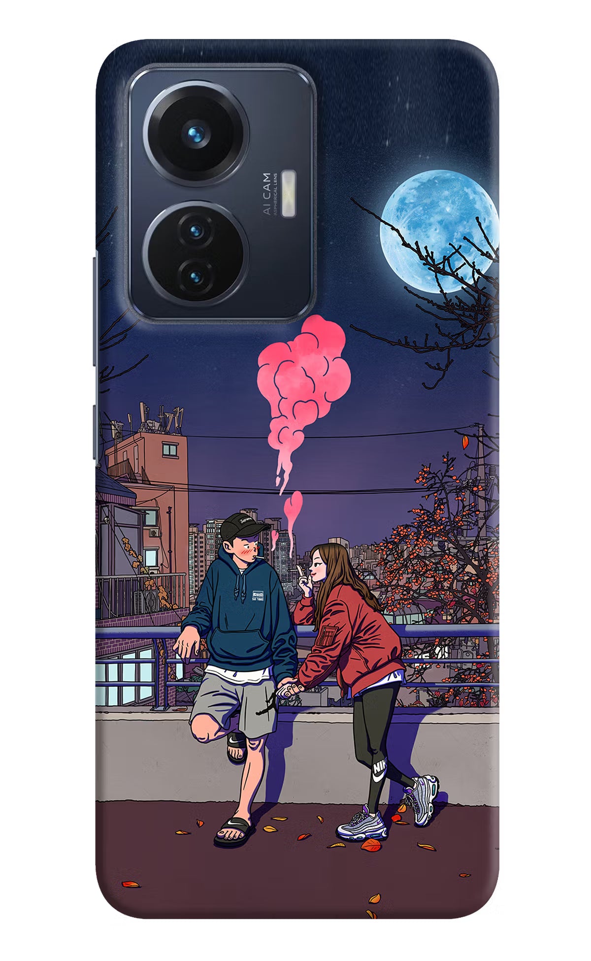Chilling Couple Vivo T1 44W Hard Case Back Cover by Casekaro