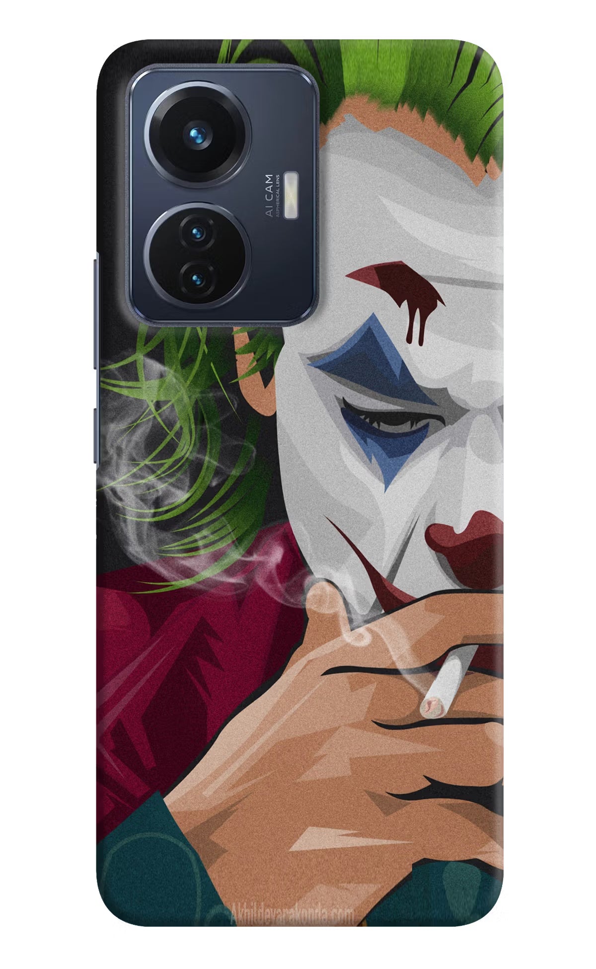 Joker Smoking Vivo T1 44W Hard Case Back Cover by Casekaro