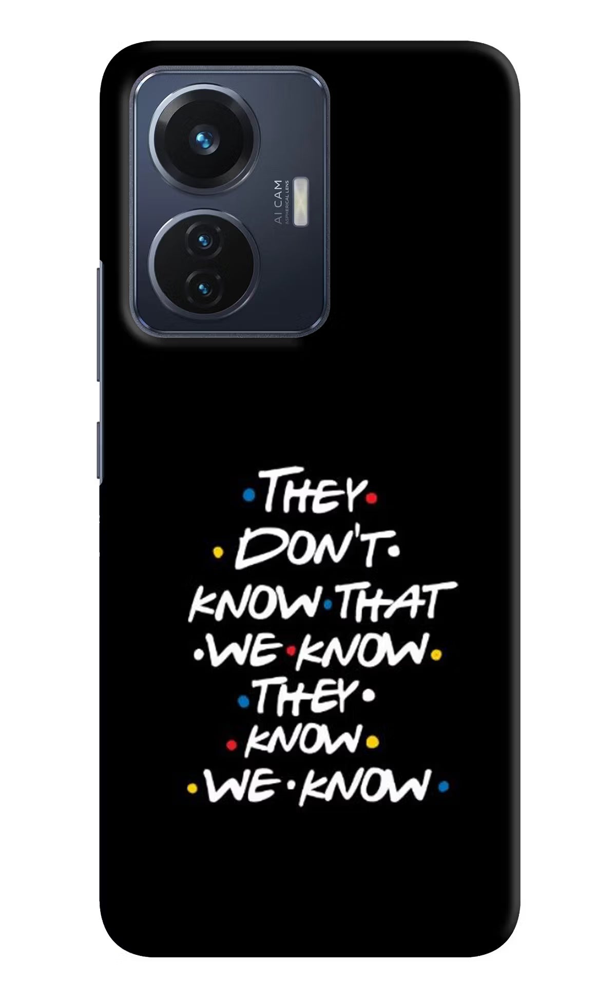 FRIENDS Dialogue Vivo T1 44W Hard Case Back Cover by Casekaro